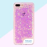 Wholesale iPhone 7 Plus LED Light Up Liquid Star Dust Case (Purple)